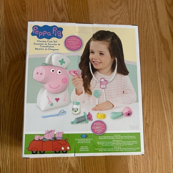 Peppa Pig Checkup Case Set 8 Piece Doctor Kit Stethoscope NEW - Picture 4 of 4
